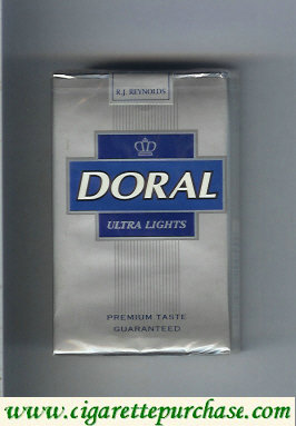 Doral Premium Taste Guaranteed Ultra Lights cigarettes soft box